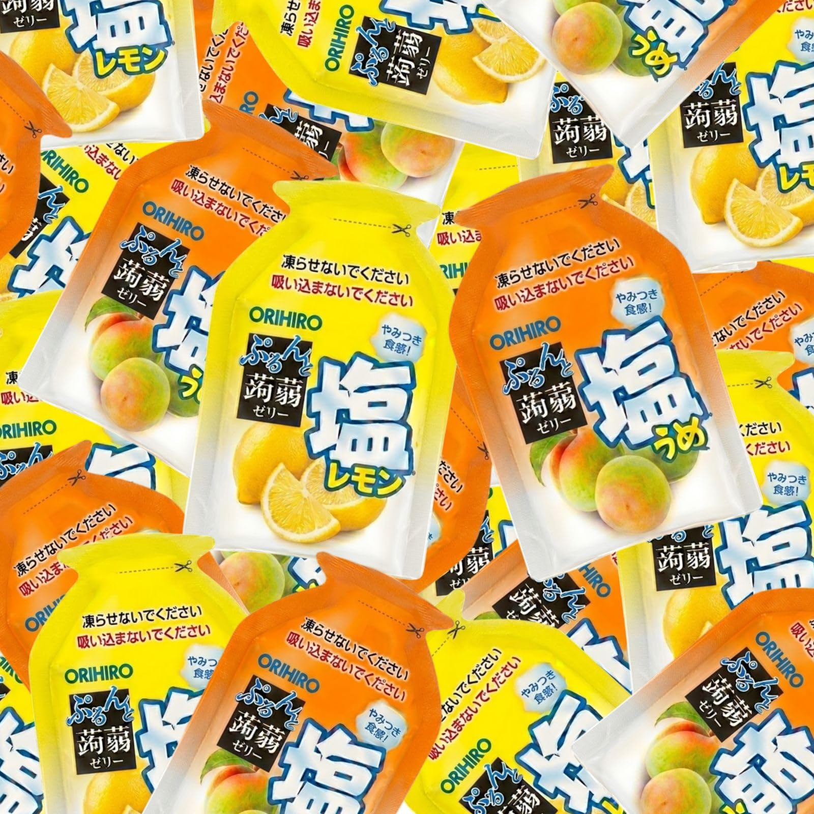 Amazon.co.jp: オリヒロ ぷるんと蒟蒻ゼリー 塩レモン味 塩うめ味